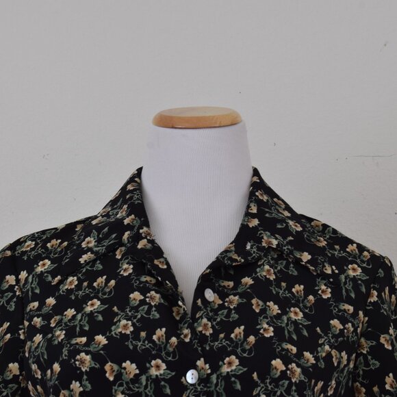 Vintage 90s Ditsy Floral Rayon Mini Dress - Picture 6 of 13
